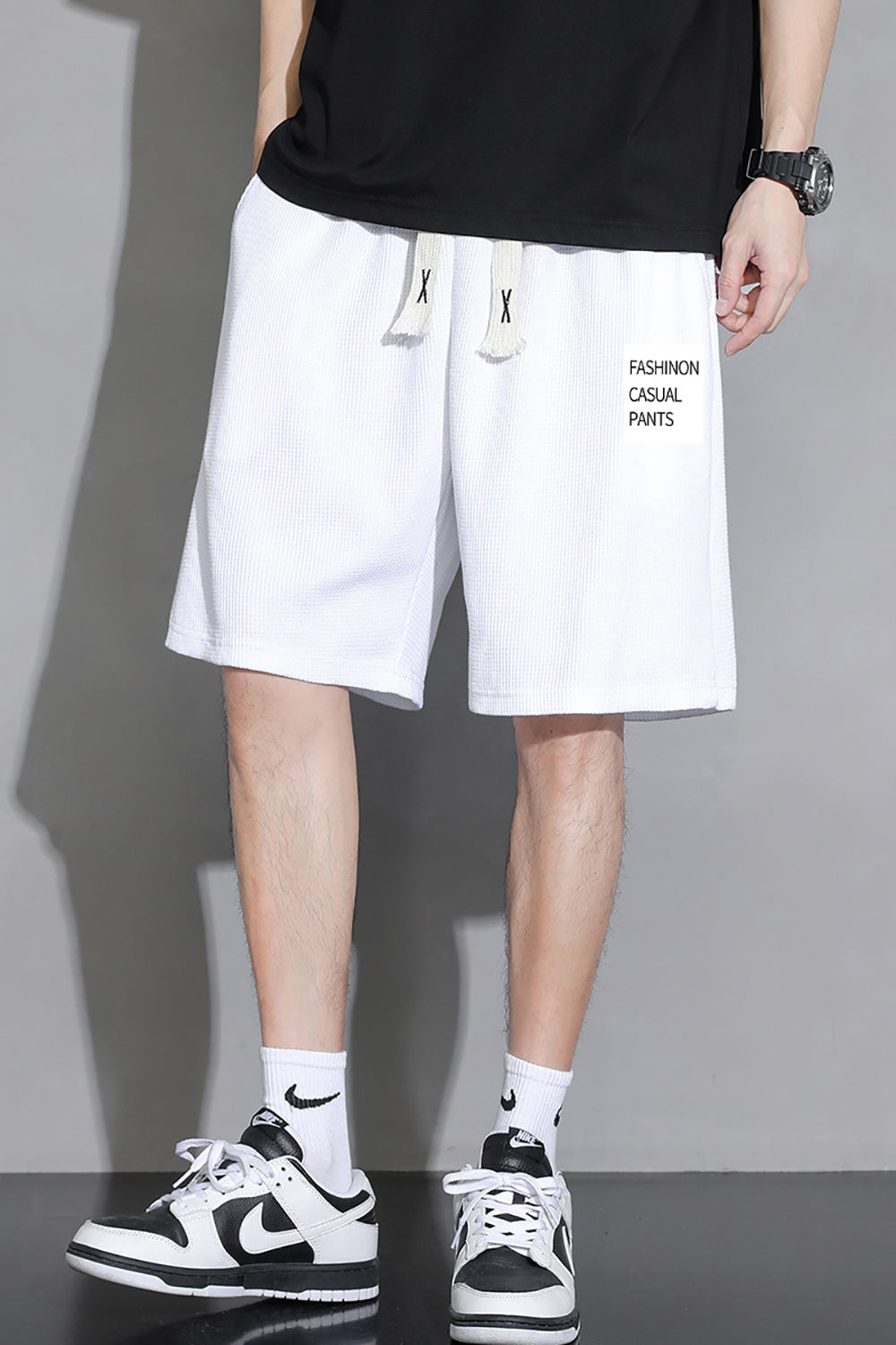Men Typography Printed Regular Fit Mid-Rise Shorts