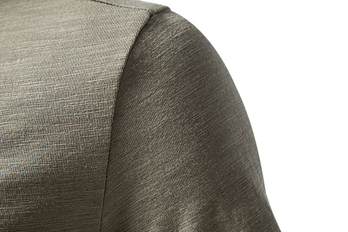 Men Solid Henley Neck Cotton T-shirt