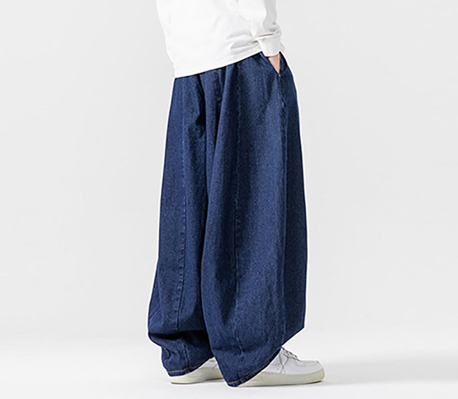 Men Mid-Rise Loose Fit Wide Leg Denim