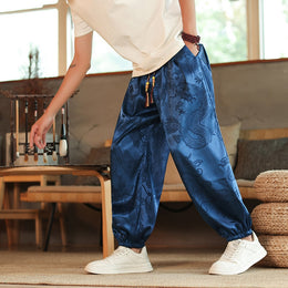 Men Printed Loose Fit Trousers