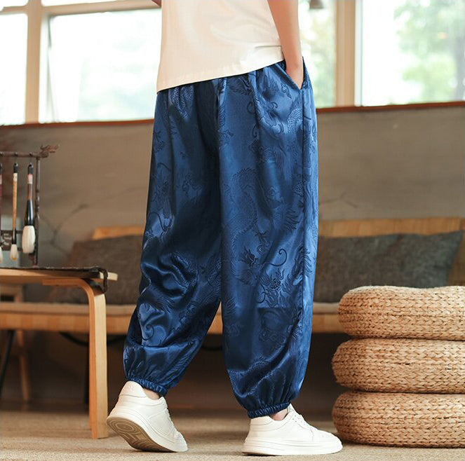 Men Printed Loose Fit Trousers
