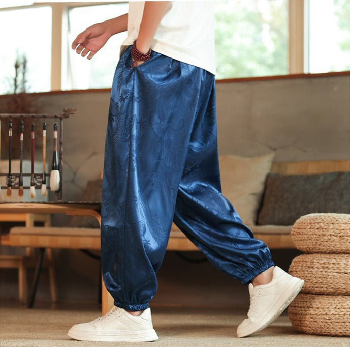 Men Printed Loose Fit Trousers