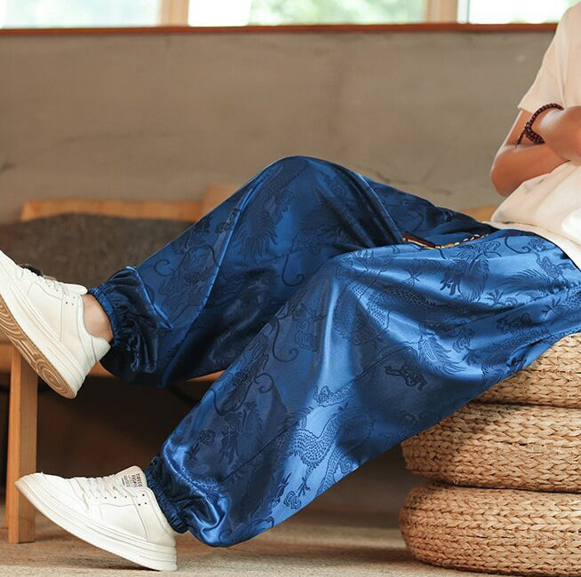 Men Printed Loose Fit Trousers