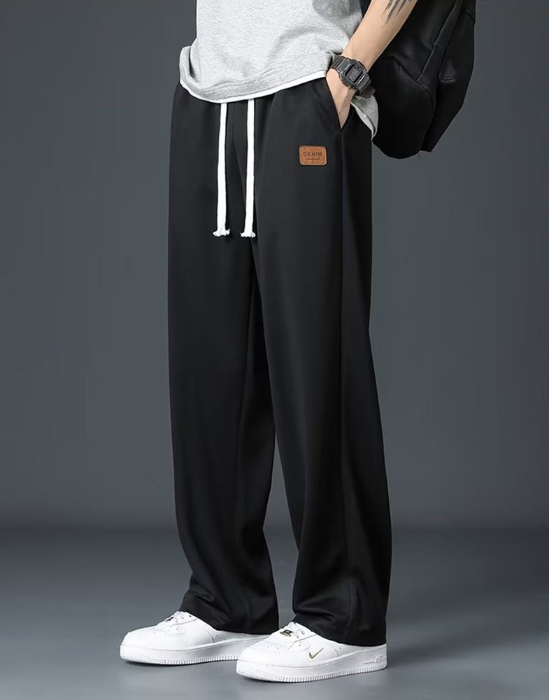 Men Loose Fit Pleated Mid-Rise Regular Trousers