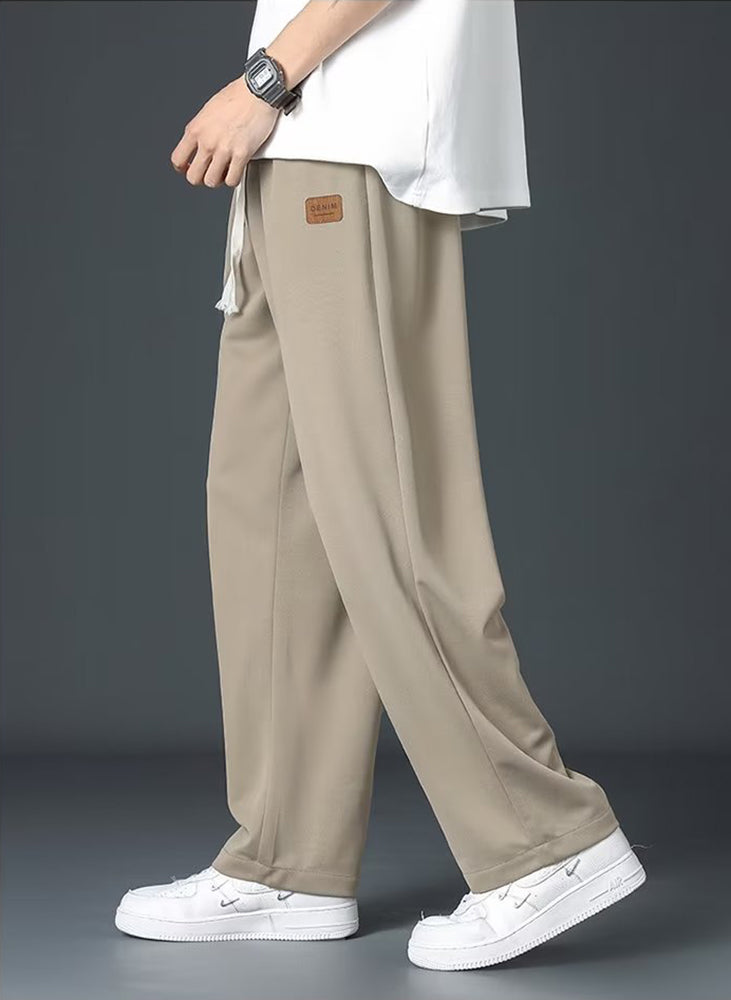 Men Loose Fit Pleated Trousers