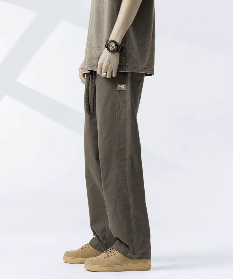 Men Regular Fit Mid-Rise Easy Wash Trousers