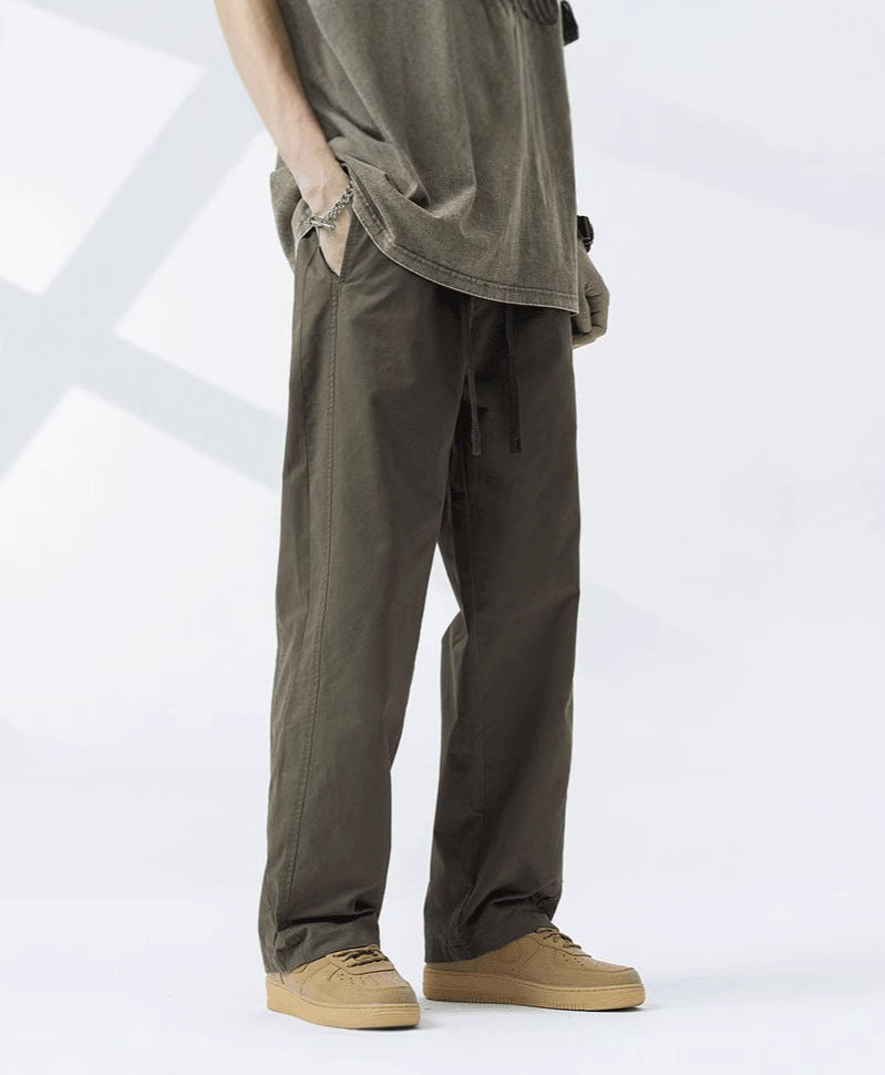 Men Regular Fit Mid-Rise Easy Wash Trousers