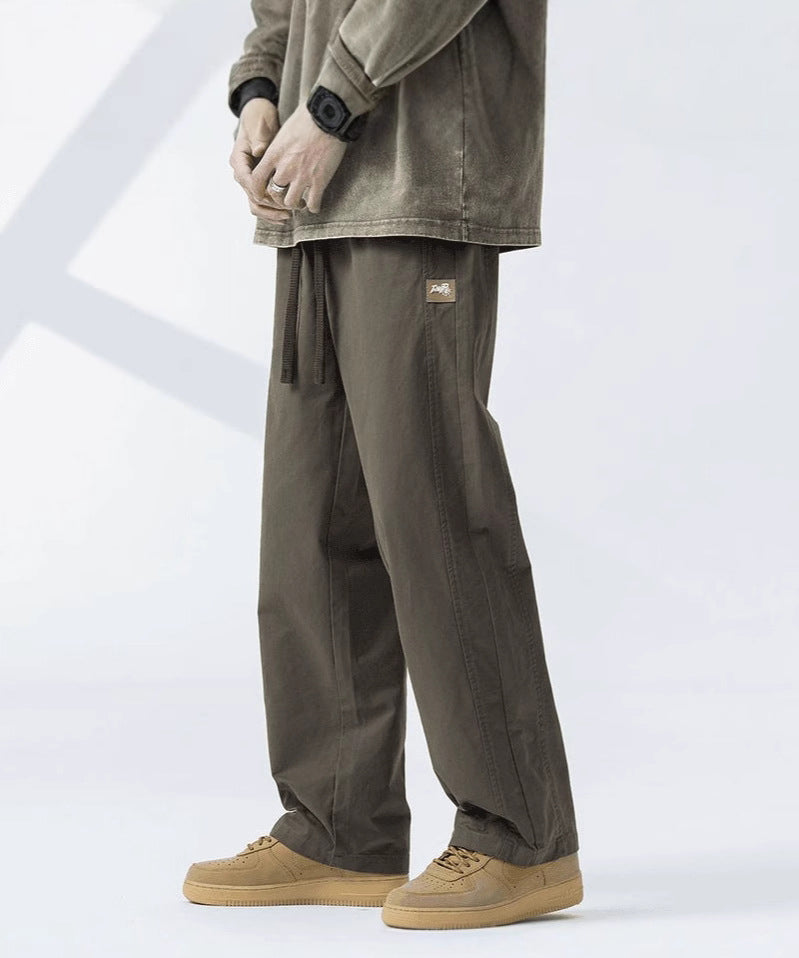 Men Regular Fit Mid-Rise Easy Wash Trousers