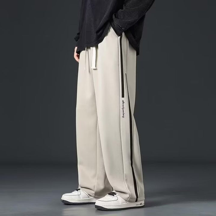 Men Striped Regular Fit Easy Wash Trousers