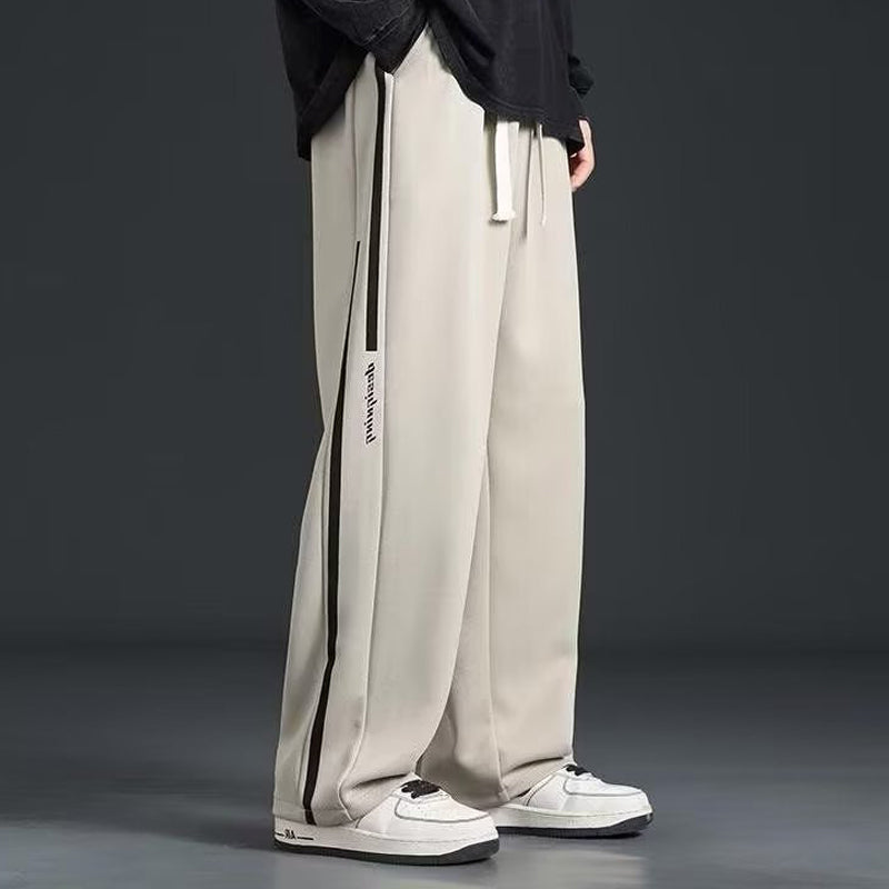 Men Striped Regular Fit Easy Wash Trousers