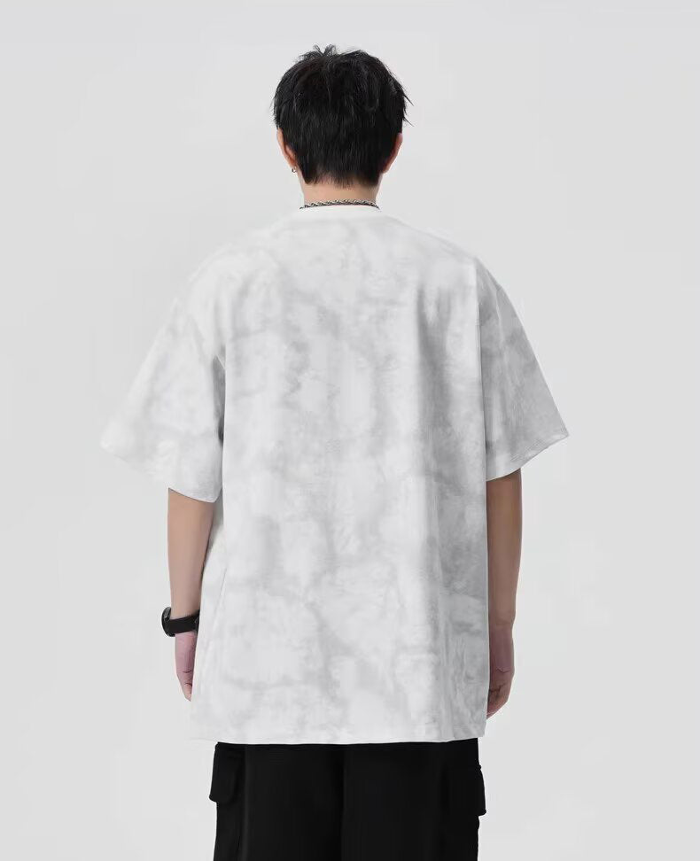 Typography Printed Drop-Shoulder Sleeves Oversized T-shirt