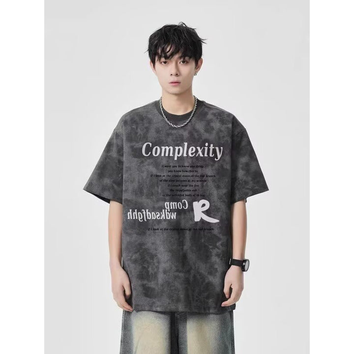 Round Neck Drop-Shoulder Sleeves Oversized T-shirt