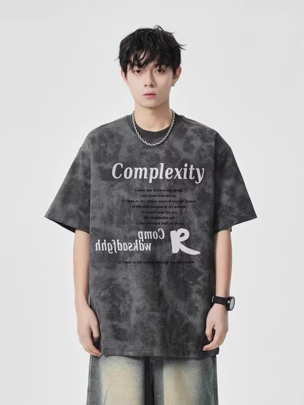 Round Neck Drop-Shoulder Sleeves Oversized T-shirt