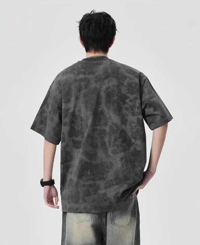 Round Neck Drop-Shoulder Sleeves Oversized T-shirt
