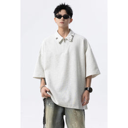 Short Sleeves Polo Collar T-shirt