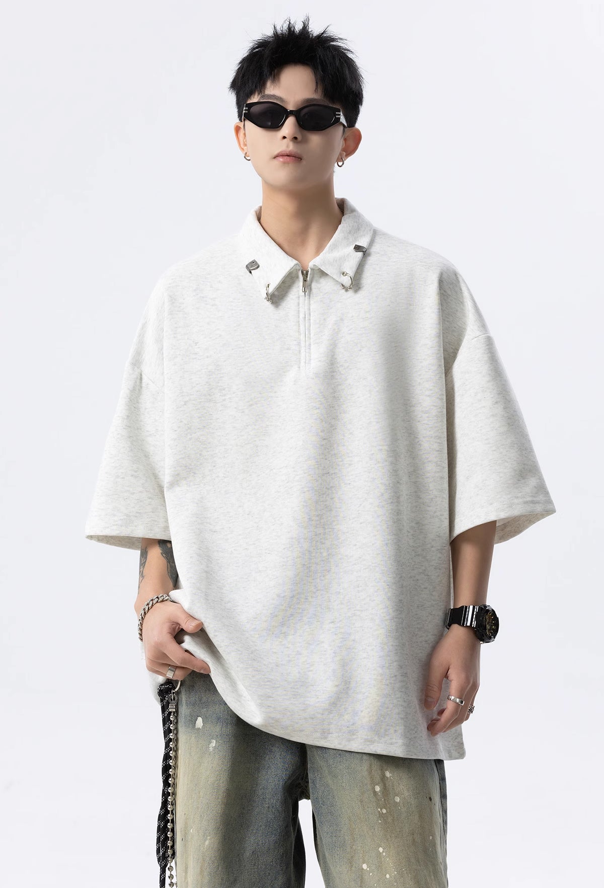 Short Sleeves Polo Collar T-shirt