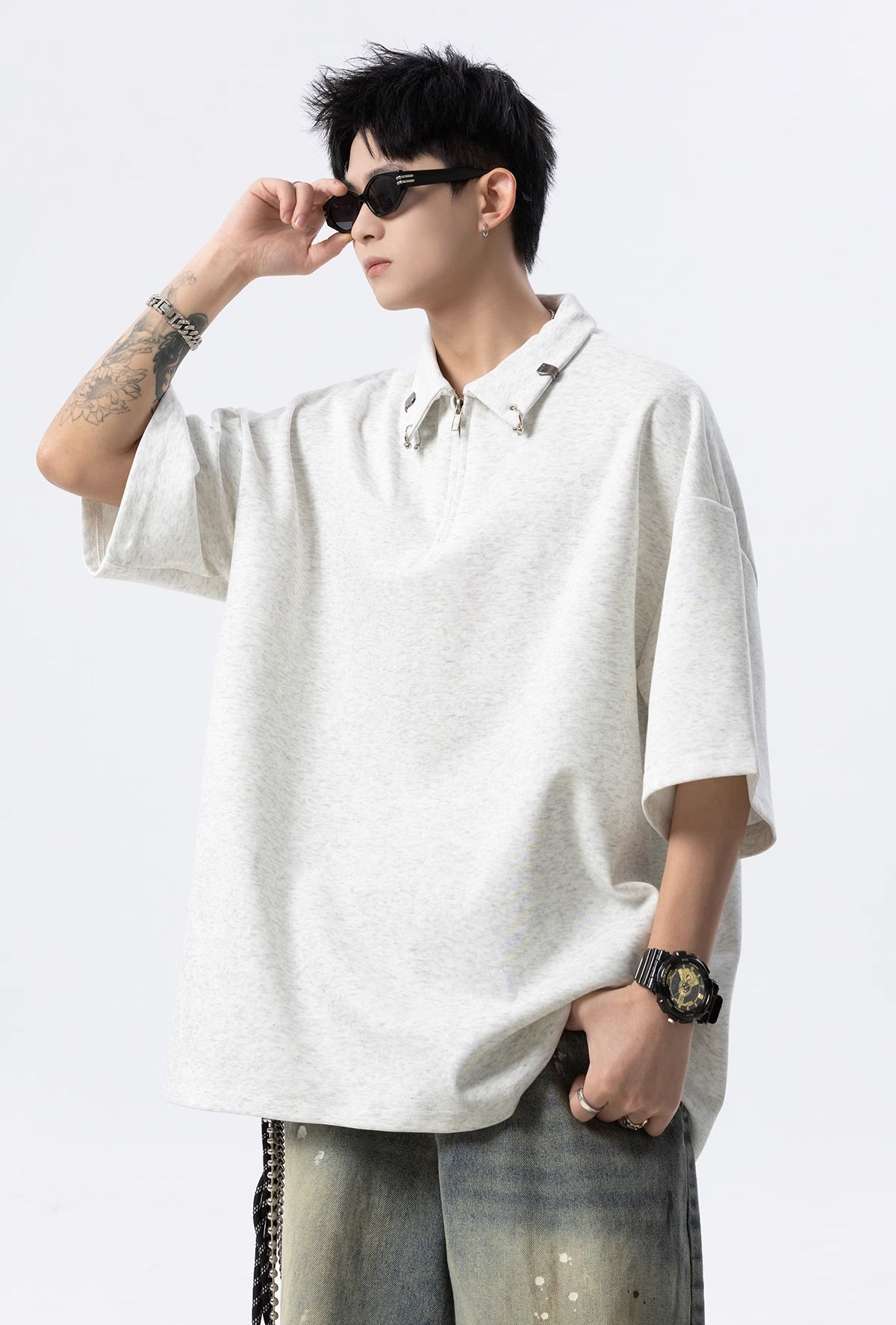 Short Sleeves Polo Collar T-shirt