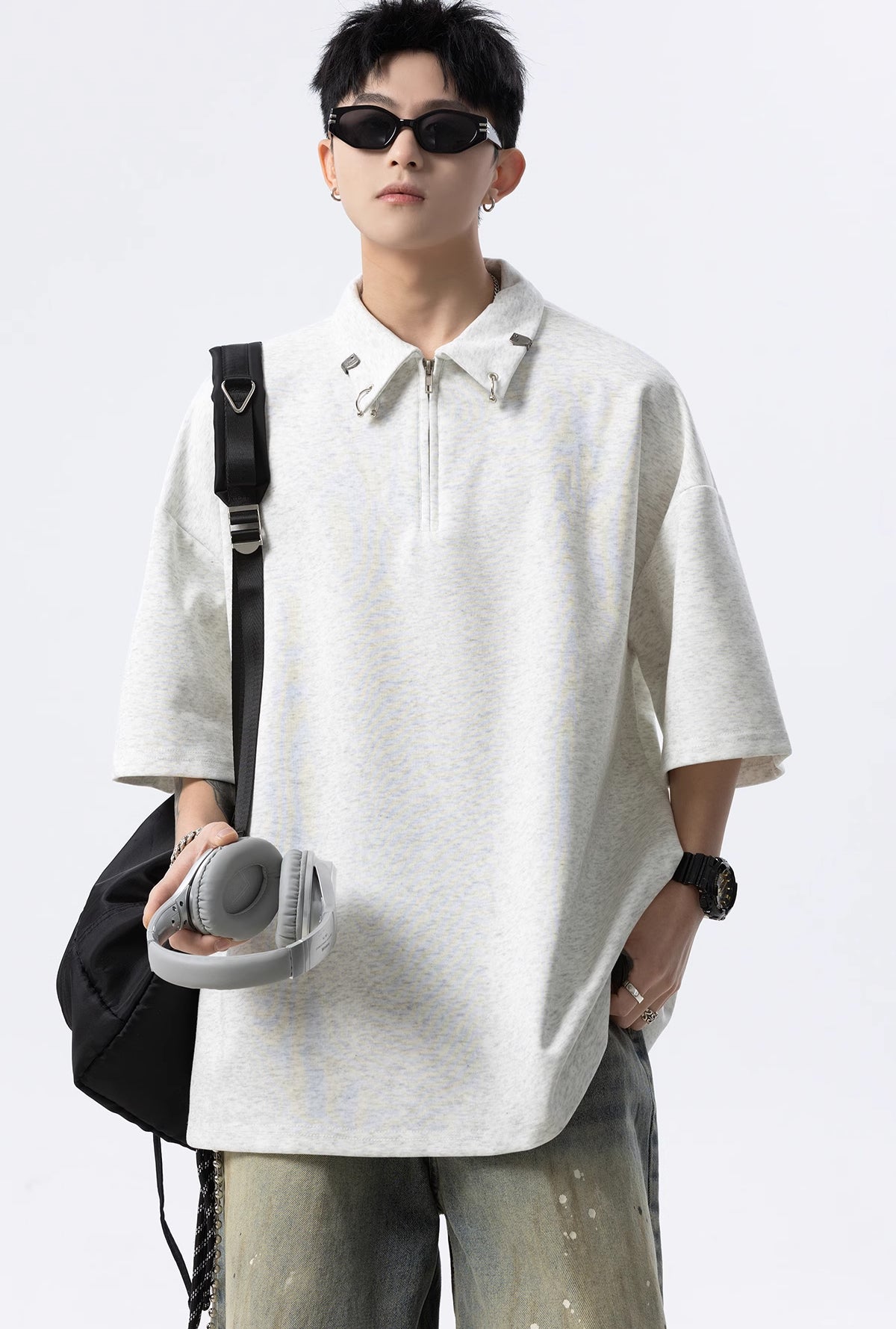 Short Sleeves Polo Collar T-shirt