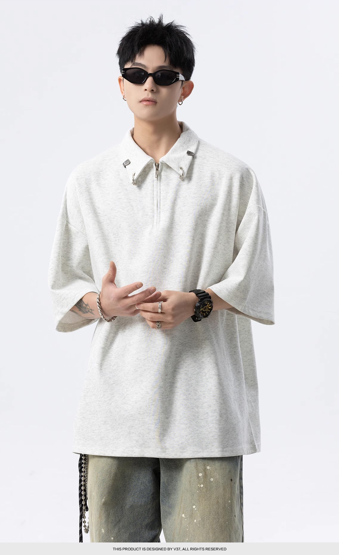 Short Sleeves Polo Collar T-shirt