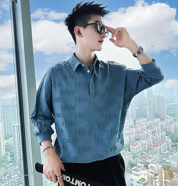 Men Typography Printed Spread Collar Casual Shirt
