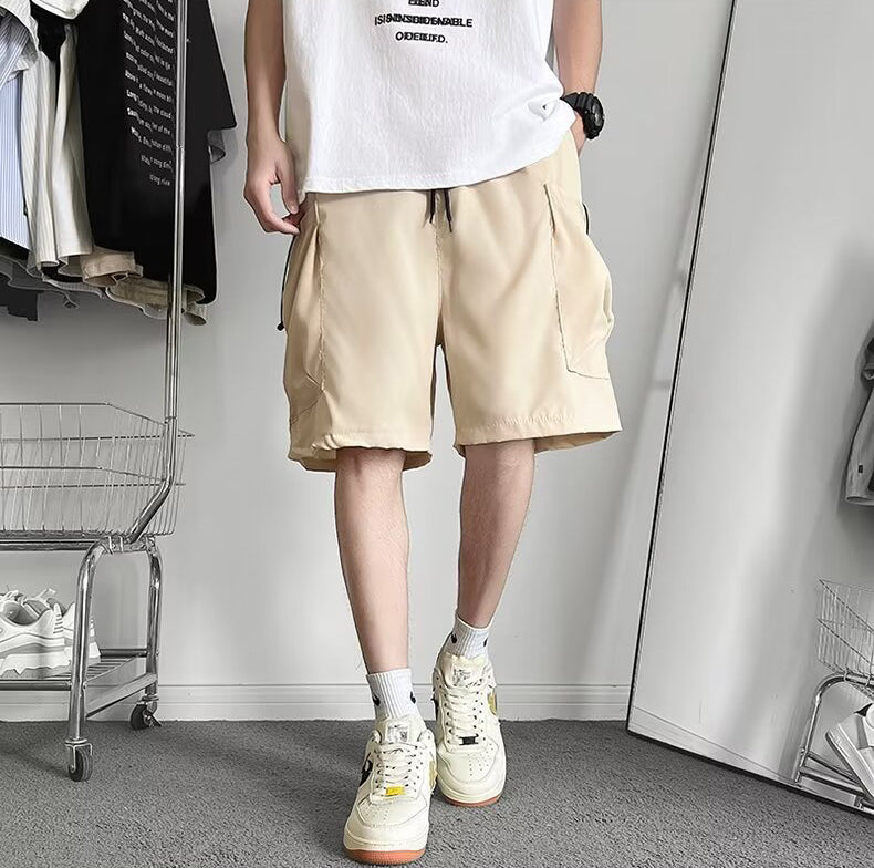 Men Mid-Rise Cargo Shorts