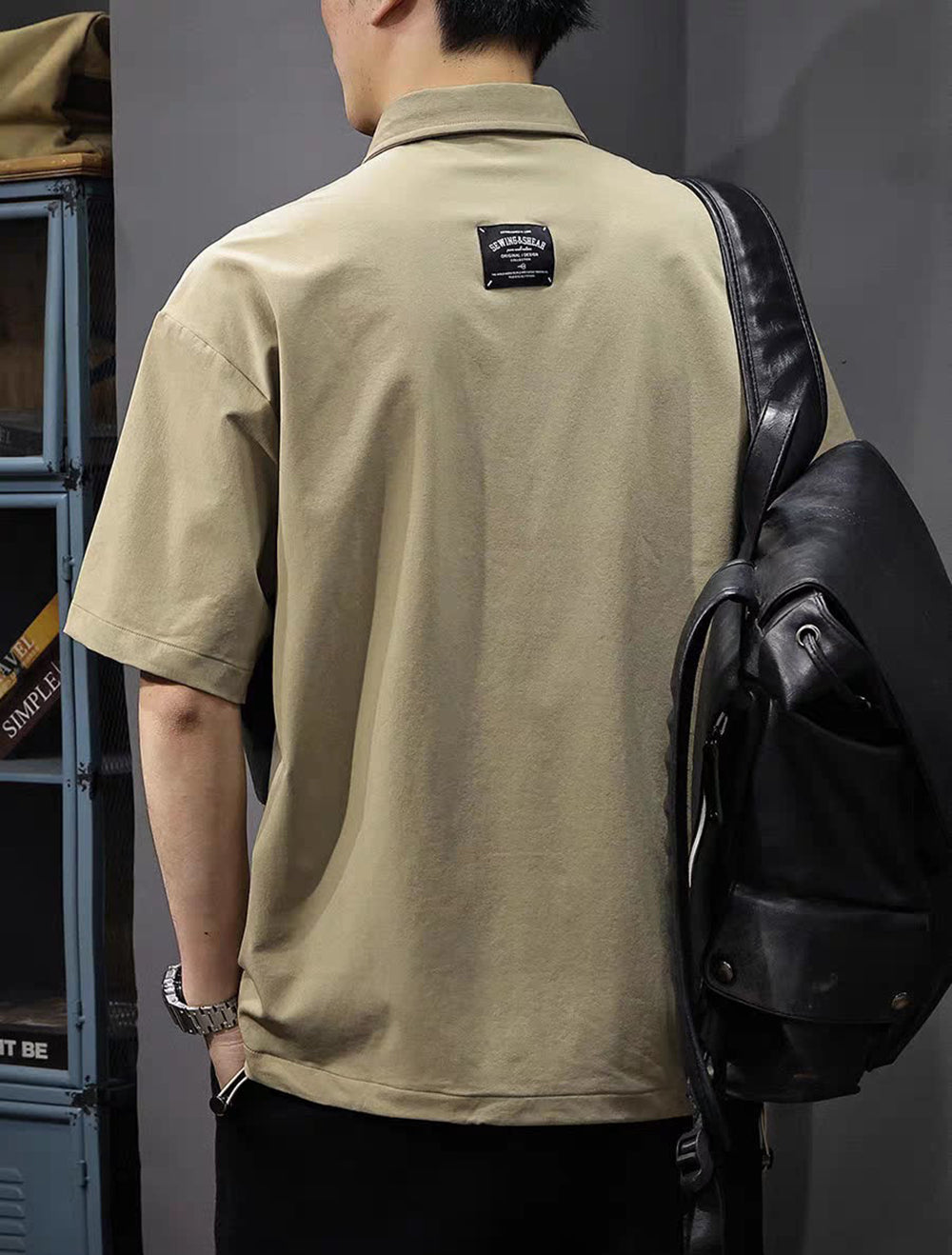 Men Solid Polo Collar Relaxed Fit T-shirt