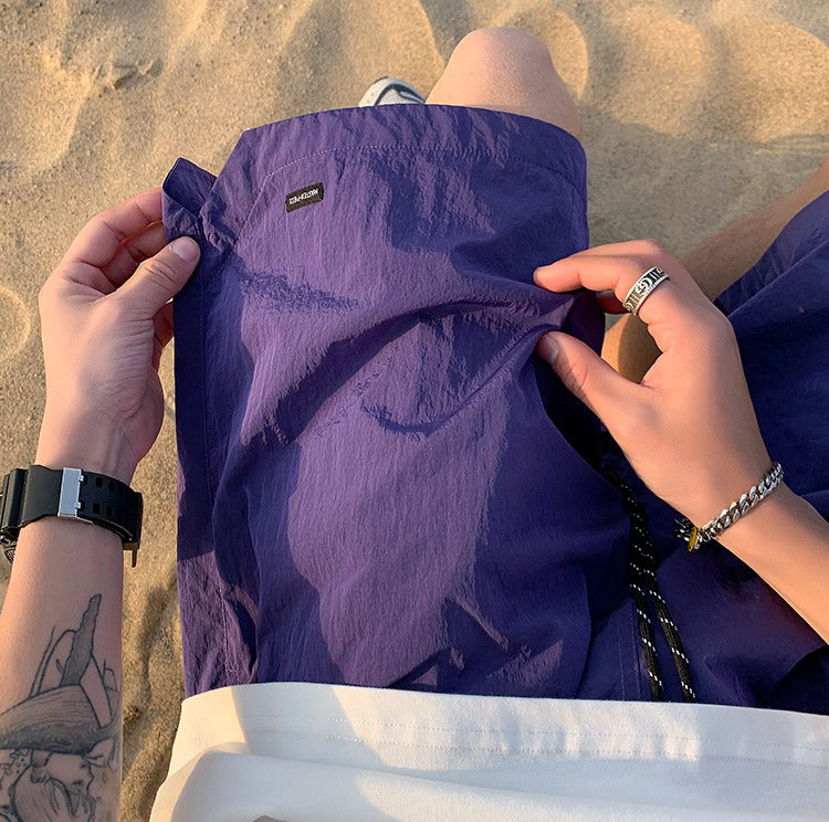 Men Loose Fit Low-Rise Outdoor Shorts