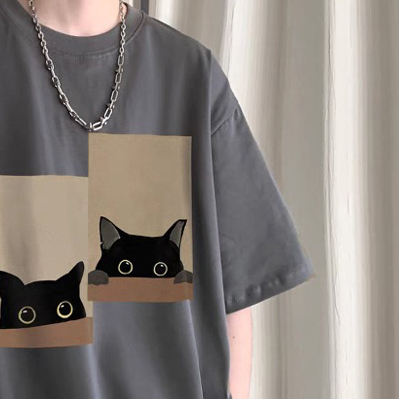 Oversized Graphic Round Neck T-shirt