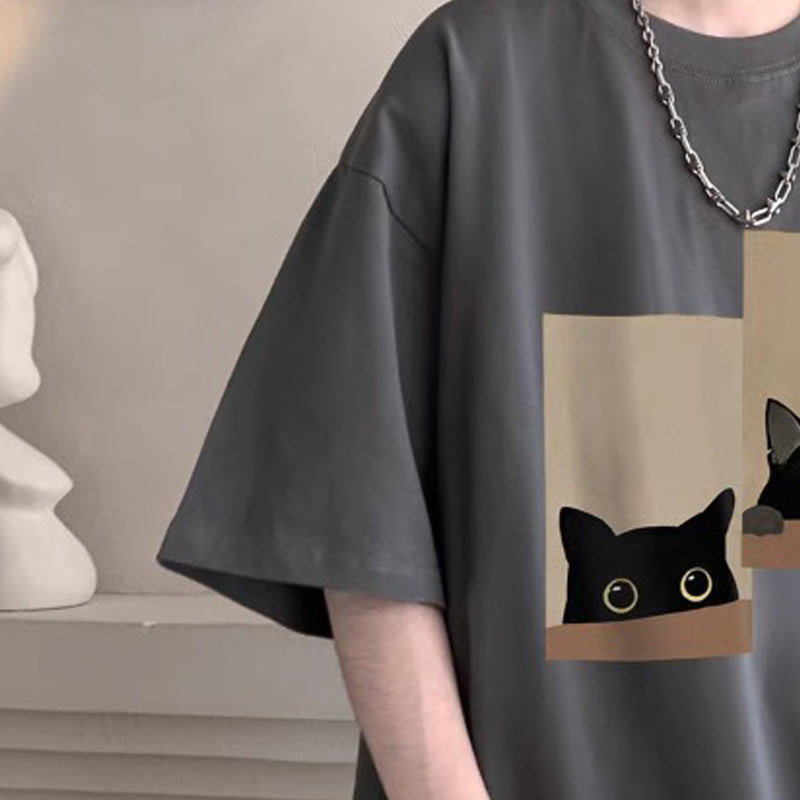 Oversized Graphic Round Neck T-shirt