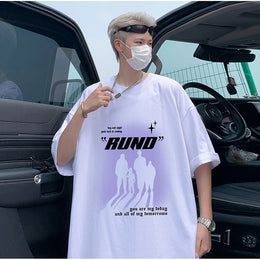 Typography Printed Oversized Casual T-Shirt