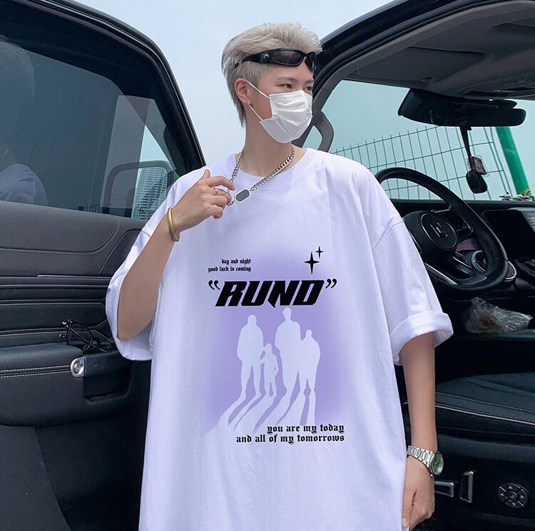 Typography Printed Oversized Casual T-Shirt