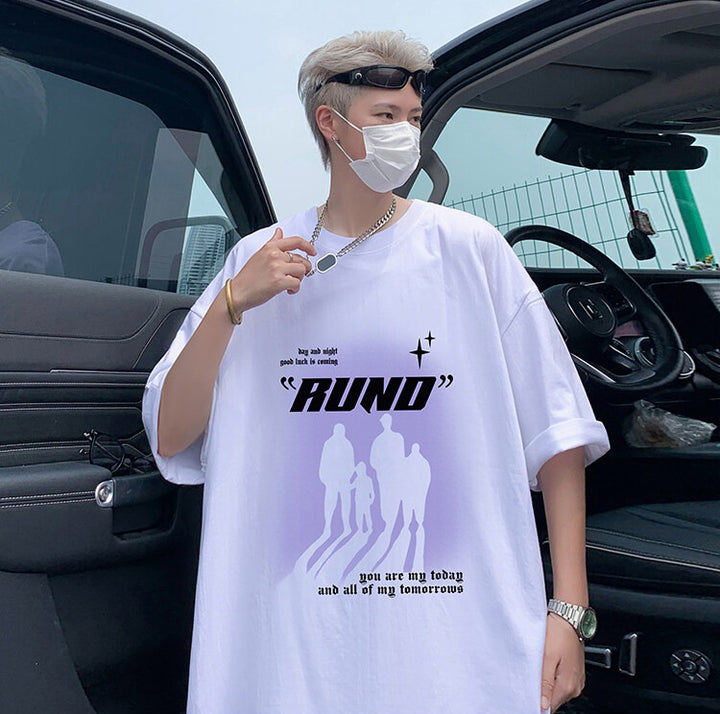 Typography Printed Oversized Casual T-Shirt