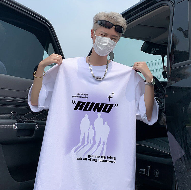 Typography Printed Oversized Casual T-Shirt