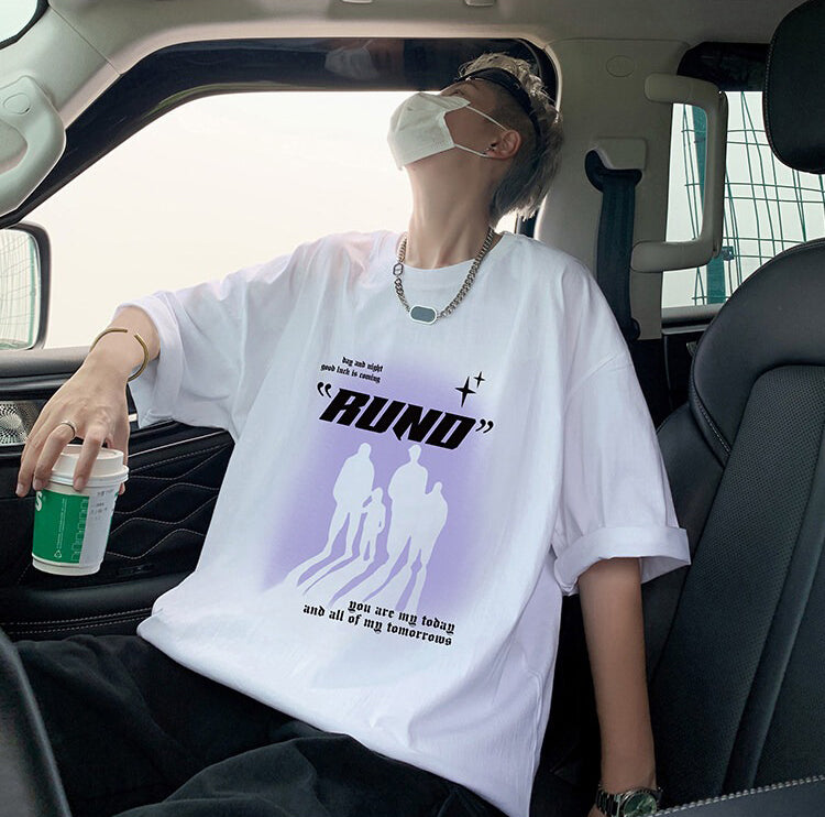 Typography Printed Oversized Casual T-Shirt