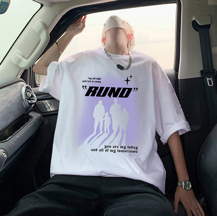 Typography Printed Oversized Casual T-Shirt