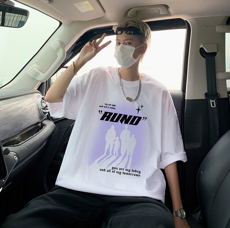 Typography Printed Oversized Casual T-Shirt