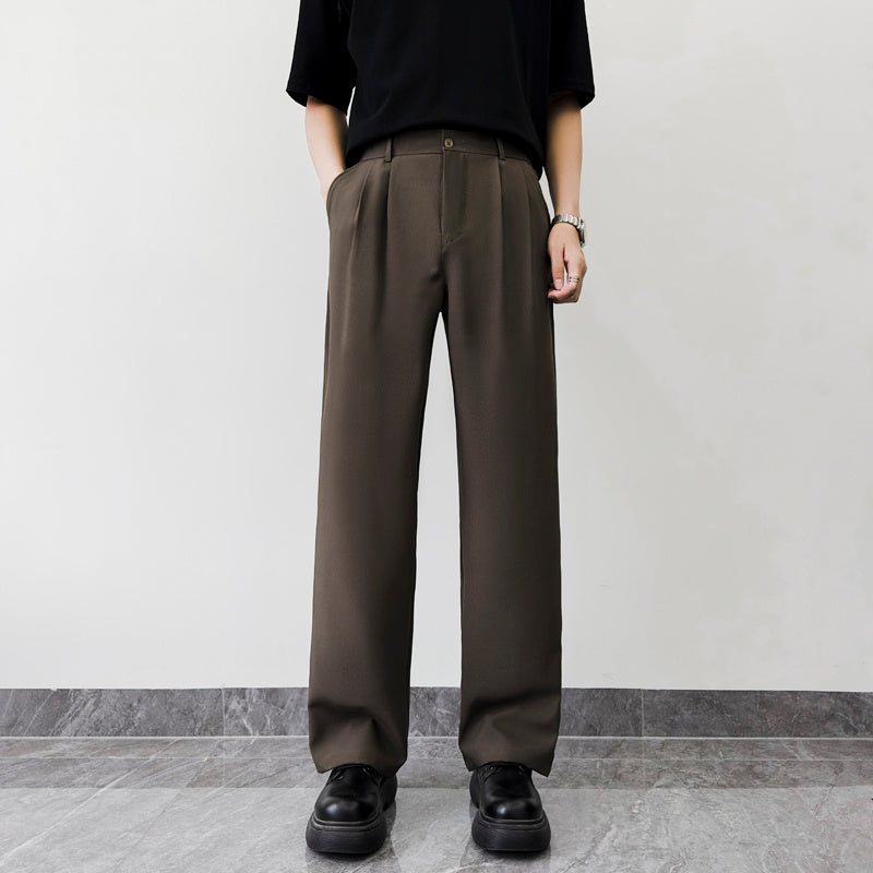 Men Solid Mid-Rise Regular Fit Formal Trousers