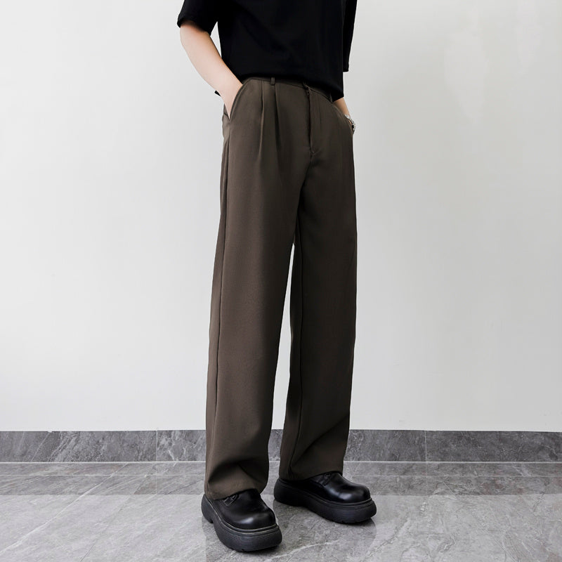 Men Solid Mid-Rise Regular Fit Formal Trousers