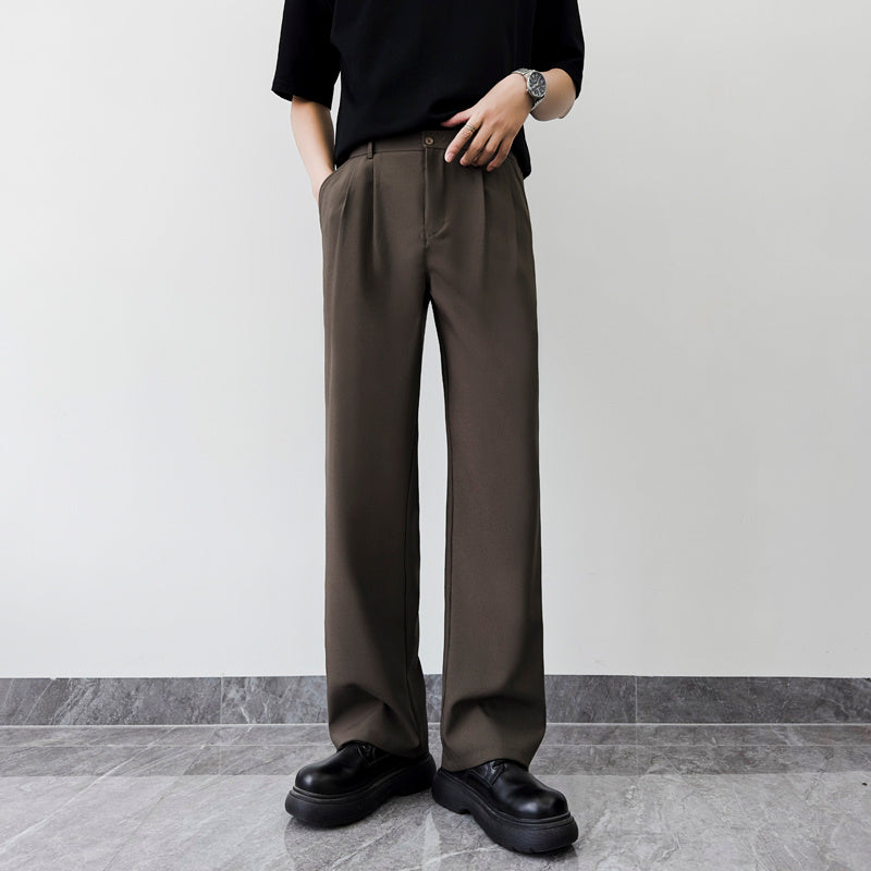 Men Solid Mid-Rise Regular Fit Formal Trousers