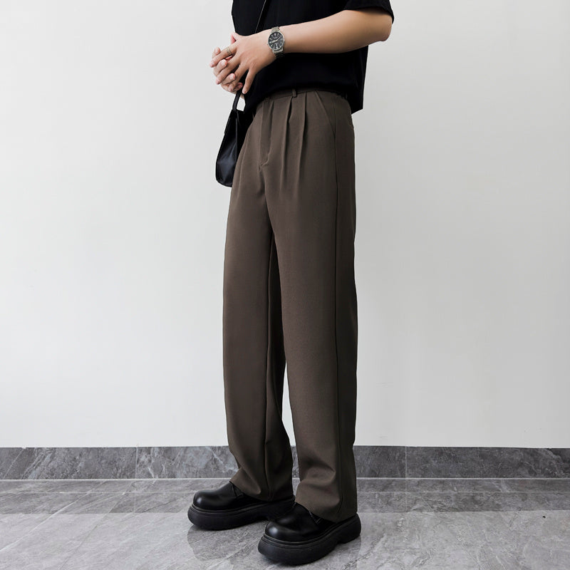 Men Solid Mid-Rise Regular Fit Formal Trousers