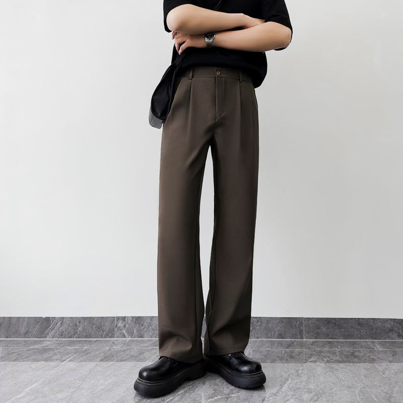 Men Solid Mid-Rise Regular Fit Formal Trousers