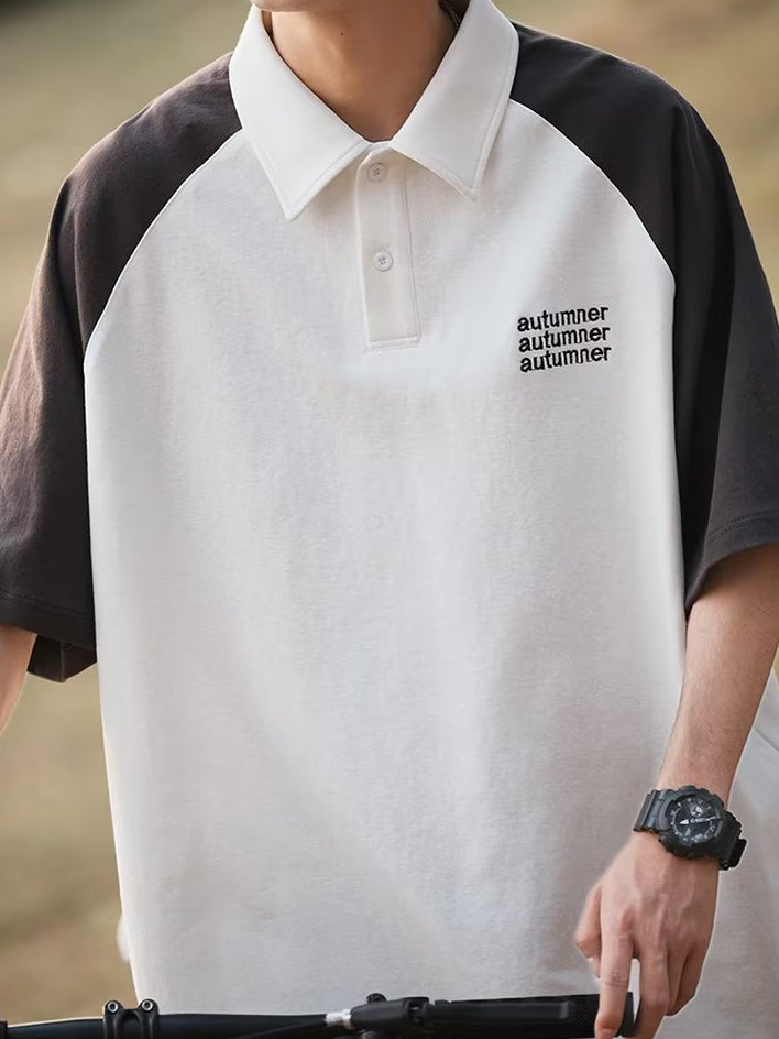 Polo Collar Raw Edge T-shirt