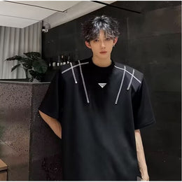 Round Neck Drop-Shoulder Sleeves OversizedT-shirt