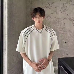 Round Neck Drop-Shoulder Sleeves Oversized T-shirt