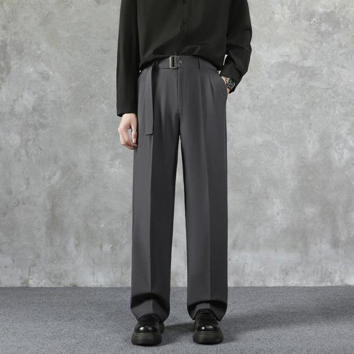 Men Pleated Mid-Rise Regular Fit Trousers