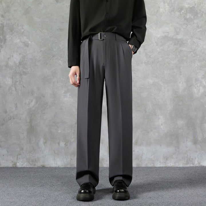 Men Pleated Mid-Rise Regular Fit Trousers