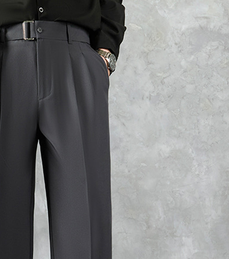 Men Pleated Mid-Rise Regular Fit Trousers