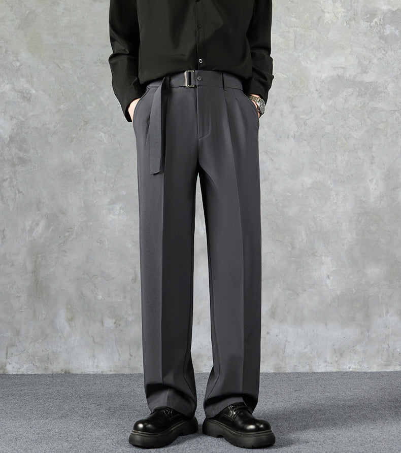 Men Pleated Mid-Rise Regular Fit Trousers