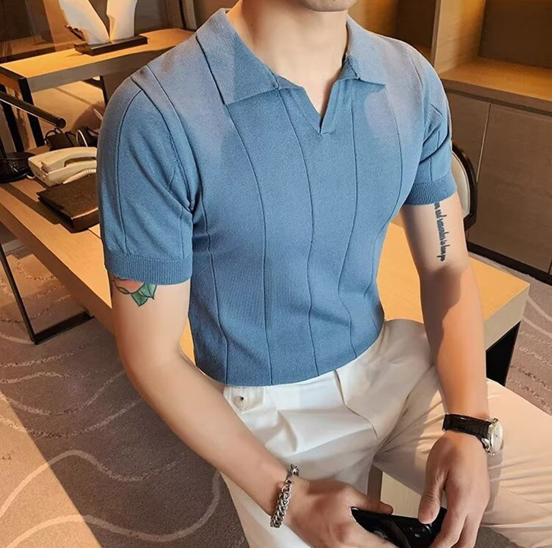 Regular Fit Polo Collar Tshirt