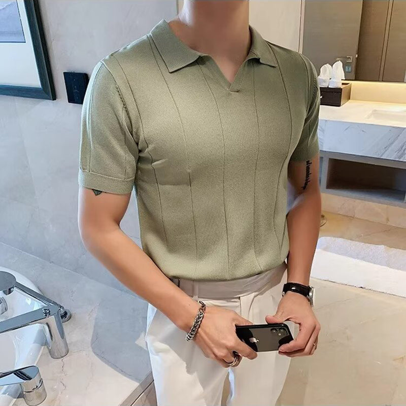 Regular Fit Polo Collar Tshirt